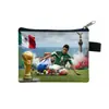 Cartera pequeña para monedas de fútbol Periférico Copa del Mundo 2026 Billetera portátil Bolsa para monedas con cremallera Mini bolsa Copa del Mundo