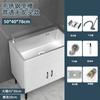 Gabinete de Lavabo de Acero Inoxidable y Madera Maciza para Cocina de Casa Habitación de Alquiler Lavabo Individual y Doble Lavabo Sencillo Gabinete Integrado