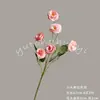 Flores Artificiais Transfronteiriças, Rosas Pequenas de Seis Cabeças, Rosas Chá Enroladas, Arranjos Florais para Cenário de Casamento, Flores Artificiais para Decoração de Casa Atacado