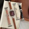 Cor Starlight Fivela D Pulseira de Couro Adequada para Relógio Geração 11 10/987 Apple iWatch