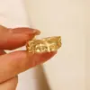 Moda Transfronteiriça Anel Vênus Meio Rosto Estilo Minimalista Exagerado Anel de Dedo Indicador Escultura Europeu e Americano Retrô Anel Aberto