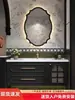 Juego de mueble de baño vintage estilo francés con lavabo integrado de cerámica, tocador negro de madera maciza, lavabo y pila