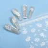 Zhengxiang Red Social con Joyería para Uñas al por Mayor DIY Pegatinas de Uñas de Encaje Blanco Pegatinas de Uñas de Flores Rosas INS