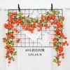 Enredadera de Flores Artificiales de Rosa Zarcillo Colgante de Pared Enroscada Cubierta Decorativa para Tubería de Agua de Aire Acondicionado Sala de Estar Techo Planta de Plástico
