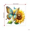 Comercio exterior creativo mariposa PVC pegatinas de inodoro removibles transfronterizo girasol mariposa venta al por mayor inodoro autoadhesivo decoración