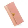 Cartera Larga Estilo Coreano para Mujer al por Mayor Bolso de Mano Nuevo para Exportación Color Sólido Cremallera Simple Ranuras Múltiples para Tarjetas Estudiante