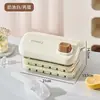 Bandeja pequeña para cubitos de hielo con tapa para uso doméstico, almacenamiento de hielo de doble capa y fabricación de hielo de grado alimenticio