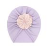Gorro de Punto con Diseño de Flor de Cerilla, Moda Nueva de Primavera, Gorro Indio Cálido de Otoño e Invierno, Gorro Suave de Copa Plana con Tie-Dye para Niñas