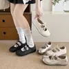 Zapatos planos Mary Jane para mujer de estilo retro francés, cómodos, con cordones, lazo, punta redonda, para primavera y otoño 2026