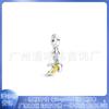 Pulseira Pandora Cobre Branco Prata de Lei S925 Contas Prateadas Acessórios diy me Mini Sorriso Sorridente Pingente Mulheres