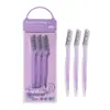 Conjunto LMLTOP de 3 peças de depiladores de sobrancelha dobráveis, ferramentas de beleza, lâminas para tatuagem de sobrancelha e depiladores para aparar sobrancelhas femininas, coleção A0369