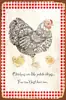 Pintura de ferro de animal personalizada decorações de parede externas penduradas pintura decorativa de fazenda country retrô americana