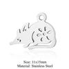 5 Piezas/Paquete Colgante de Acero de Titanio Gaviota Ratón Koala Panda Caballo Murciélago Animal Acero Inoxidable Forma DIY Joyería
