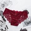 Nova cueca sexy de renda vazada pura de cintura baixa, cueca feminina confortável e respirável com forro de algodão, fabricantes de atacado