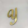 Nova grama acrílica dourada transfronteiriça Letra Espelhos adesivos sala de estar quarto autoadesivo adesivos de parede decorativos 3D
