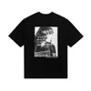 Serie de camisetas casuales de algodón puro de manga corta, unisex, de marca moderna, con tres etiquetas completas, patrón digital transfronterizo Margiela, cuello redondo