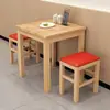 Mesa y Sillas de Comedor Rápidas de Madera Maciza, Mesa de Comedor para Apartamento Pequeño, Mesa Rectangular para Desayuno de Snack Bar, Mesa de Comedor para el Hogar