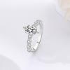 Damila 1 quilate moissanite 925 anel de prata esterlina feminino europeu e americano cross-border venda quente anel nicho design sentido atacado
