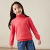 Otoño e Invierno 2024 100% Lana Pura Espesado Cuello Alto Top Color Sólido Simple Para Todo Fósforo Cálido de Punto Interior para Niños