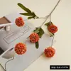 Rama Única con 5 Cabezas de Bolas de Diente de León de Color Otoñal, Crisantemo y Flores Artificiales para Decoración del Hogar y Bodas, Flores Artificiales de Alta Gama
