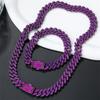 Moda simple europea y americana hip hop cadena cubana collar pulsera diamante lateral personalidad tendencia popular al por mayor