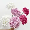 Hortênsia de simulação 3D de ramo único avançado decoração de flor falsa arranjo de flores atacado hortênsia diamante decoração de flor de casamento sala de estar