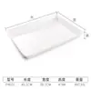 Bacia Retangular Plástica Branca Imitação Porcelana para Porção de Frutas Prato de Seleção para Buffet Bandeja Aprofundada Sabor Marinado Comida Cozida Melamina