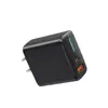 Nuevo cargador de teléfono móvil de doble puerto de carga súper rápida PD de 20 W, totalmente compatible con QC3.0, con luz