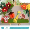 Decoración ambiental con flores y hojas de papel de seda en esquema de color Morandi para paredes de áreas temáticas en jardines de infancia y escuelas primarias