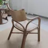 Silla individual de ratán indonesio estilo Mid-Century para sala de estar del hogar, silla de sofá, hotel y balcón de casa de huéspedes, silla de ocio