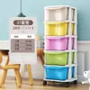 Gabinete de Almacenamiento Tipo Cajón, Gabinete de Almacenamiento para Espacio Lateral de Cama, Gabinete de Almacenamiento Doméstico Multicapa Móvil para Dormitorio y Sala de Estar