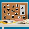 50 Pacotes de Adesivos Diário Gato Preto Podem Decorar Bolsas, Capas de Celular iPad, Copos de Café, Malas, Adesivos à Prova d'Água