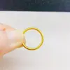Puesto explosiones suministro ley antigua herencia tres generaciones anillo chapado en oro mujer anillo simple liso anillo de oro liso para mujer venta al por mayor