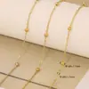 Cadena de Perlas Chapada en Acero Inoxidable 18K Electrochapado al Vacío Cadena de Caja Cadena de Cruz Accesorios para Joyería de Collar Pulsera DIY