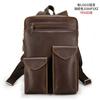 Mochila Mochila de Viaje de Cuero Genuino para Hombre Retro Europeo y Americano Personalizada de Fábrica de Gran Capacidad Casual Cuero Crazy Horse