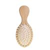 Peine Oval Pequeño Portátil de Haya de 86 Dientes con Cojín de Aire Peine de Bolsa de Aire para Niña Peine Masajeador Lindo Peine para el Cabello Antiestático para Niños