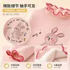 Nueva Ropa Interior de Dibujos Animados para Niñas de Comercio Exterior Otoño Invierno Polar Cálido Top con Borde de Oreja Camiseta de Manga Larga Rayada para Niños
