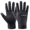 Luvas de Ciclismo Esportivo Térmicas com Forro de Lã, Sensíveis ao Toque, Antiderrapantes, Refletivas, para Dois Dedos, para Homens, Proteção contra o Frio para Ciclismo Transfronteiriço