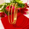 Pulsera delgada de oro de arena de Vietnam Anillo cerrado de bobina bohemio Pulsera delgada de oro electrochapado al vacío de cobre 24K para mujer al por mayor