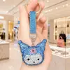 Chaveiro luxuoso da Sanrio Kuromi cravejado de diamantes, personalizado e requintado, cheio de diamantes, acessório pequeno versátil para bolsas femininas