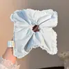 Pañuelo Cuadrado con Adorno de Encaje Fresco de Verano Scrunchie para Mujer, Goma Elástica de Alta Elasticidad para el Cabello, Nuevo Accesorio Suave para el Cabello