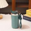 Nova Caneca de Café Portátil para Exterior Aço Inoxidável 304 Copo Térmico Simples Mini Copo de Água com Corda para Transporte Atacado