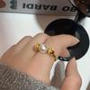 Anillo de Perla Transportador Vintager Medieval Anillo de Dedo de Espiga de Trigo Elegante de Estilo Nicho Nuevo para Mujer Anillo Avanzado de Lujo Ligero