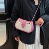 Bolso de Hombro Casual Francés para Mujer Primavera 2025 Nueva Llegada Diamante A Cuadros Cadena Bolso de Mano Bolso de Hombro Moderno Texte