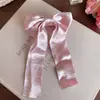 Grampo de Cabelo Elegante com Laço Estilo Francês para Mulheres, Presilha Grande Bico de Pato para Rabo de Cavalo Alto e Baixo, Presilha Lateral, Acessório de Cabelo da Moda