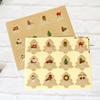 Adesivos de árvore de Natal Papai Noel boneco de neve Adesivos de papel Kraft para assar decoração de embalagem de presente adesivos de vedação 12