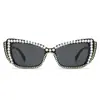 Óculos de Sol Cat-Eye com Pedras de Diamante Transfronteiriços, Óculos de Sol da Moda Europeia e Americana para Festas, Óculos de Sol Anti-UV de Alta Qualidade