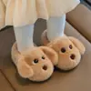 Chinelos de Algodão para Crianças Cachorrinho Meninos Meninas Sapatos de Algodão Outono Inverno Novo Interior Casa Bebê Pelúcia Chinelos Pai-Filho Inverno