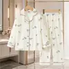 Nuevo Pijama de Algodón Nube para Niñas Verano 2026, Mangas Largas y Pantalones Largos para Niñas, Ropa de Casa Ligera para Niños y Niños Mayores