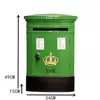 Buzón de Hierro Forjado Estilo Británico Montado en Pared con Cerradura, Caja de Amor